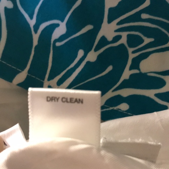 Ann Taylor Petites Lined Halter A Line Dress, Size: 0P, Color: Turquoise & White - Picture 9 of 10